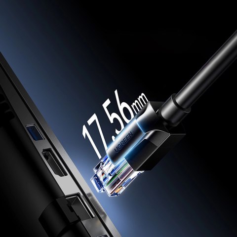 Kabel Ethernet Ugreen Cat6A UTP 0,5m - czarny