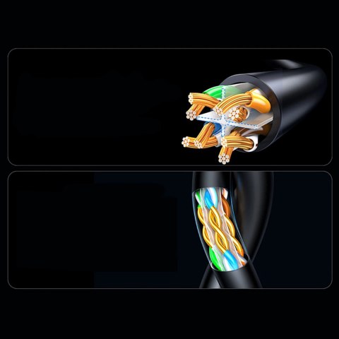 Kabel Ethernet Ugreen Cat6A UTP 1,5m - czarny