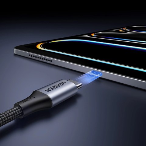 Kabel Ugreen 2w1 USB-C - 2xUSB-C PD 140W 2m - czarny