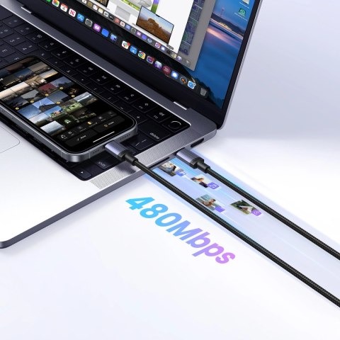 Kabel Ugreen USB-C do USB-C PD 240W 2m - czarny