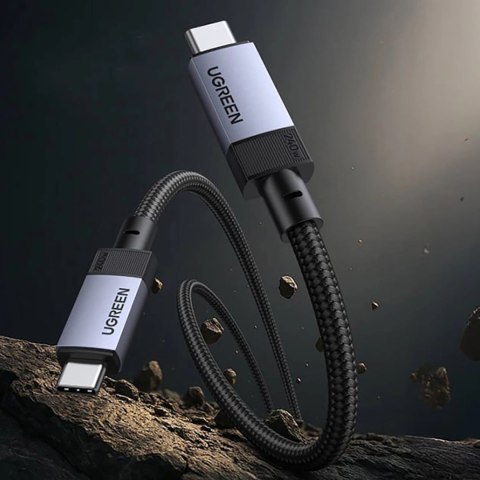 Kabel Ugreen USB4 40Gbps USB-C do USB-C 240W 8K 60Hz 1m - czarny