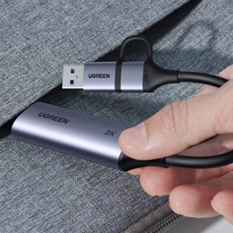 Karta przechwytująca Ugreen 4K USB-A/C 3.0 - HDMI - szara