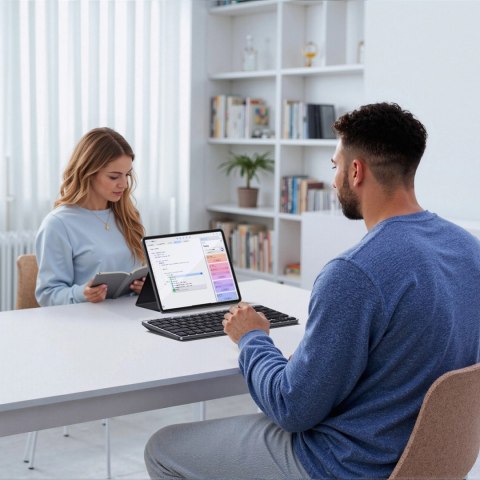 Klawiatura Ugreen bezprzewodowa Bluetooth 5.3 do 3 urządzeń - szara