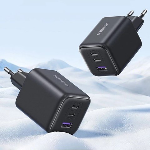 Ładowarka Ugreen GaN 45W X527 2x USB-C + USB-A - czarna