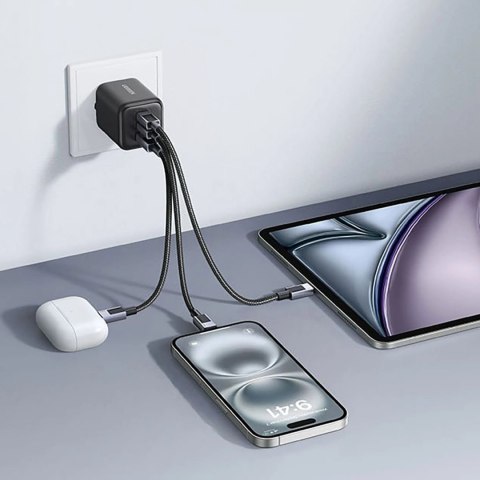 Ładowarka Ugreen GaN 45W X527 2x USB-C + USB-A - czarna