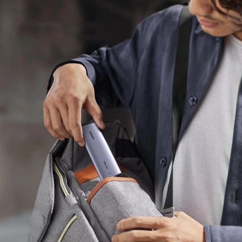 Obudowa Ugreen na dysk M.2 NVMe/SATA SSD 20Gbps z kablem USB-C - USB-C - szara