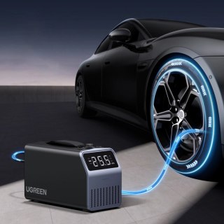 Pompka elektryczna Ugreen 150 PSI 12V do opon samochodowych z wyświetlaczem cyfrowym - szara