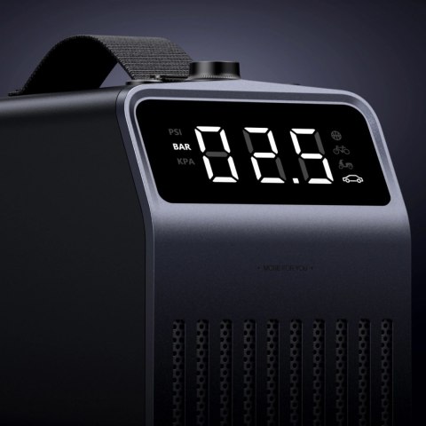 Pompka elektryczna Ugreen 150 PSI 12V do opon samochodowych z wyświetlaczem cyfrowym - szara