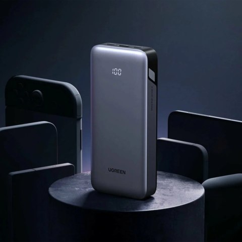 Powerbank Ugreen Nexode 10000mAh 30W USB-A 2xUSB-C - szary