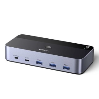 Przełącznik KVM Ugreen AK700 DisplayPort 8K 60Hz - szary