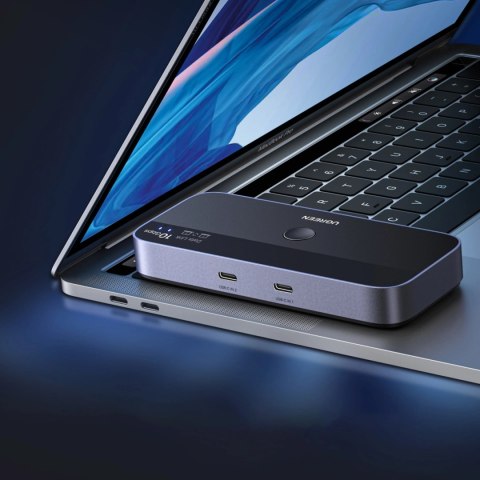 Przełącznik Ugreen switch USB-C USB-A 10Gb/s - szary