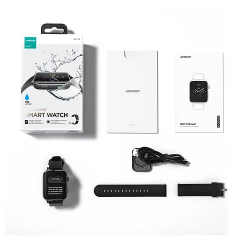 Smartwatch Joyroom Fit-Life JR-FT6 z funkcją odbierania połączeń / ochroną IP68 - czarny
