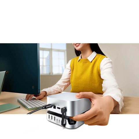 Stacja dokująca Ugreen USB-C do Mac Mini M4/M4 Pro 11w1 - szara