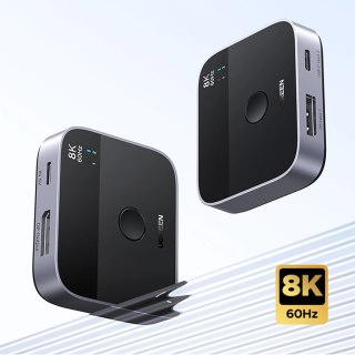 Switch Ugreen DisplayPort/USB-C do USB-C - szary