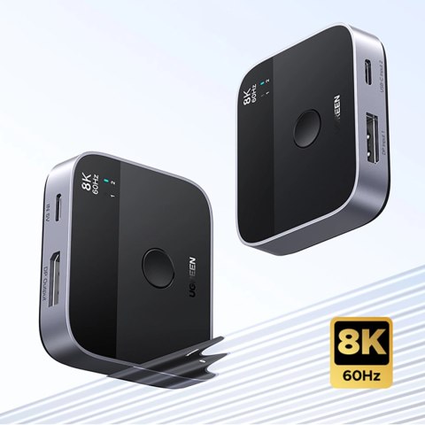 Switch Ugreen DisplayPort/USB-C do USB-C - szary