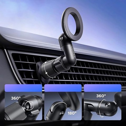 Uchwyt samochodowy Ugreen kompatybilny z MagSafe na kratkę nawiewu - czarny