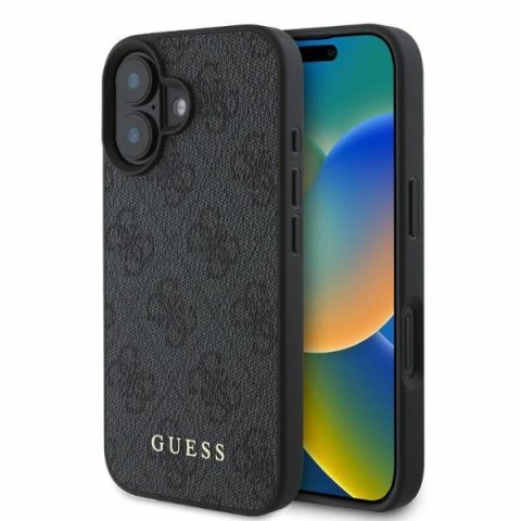 Guess nakładka do iPhone 16 6.1" czarny/black hardcase 4G Classic