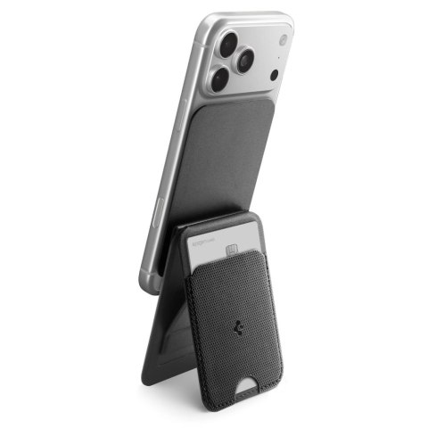 SPIGEN S314-3 SLIM FOLD TRIPOD MAGSAFE UNIVERSAL MAGNETIC CARD HOLDER BLACK