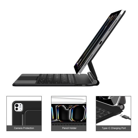 TECH-PROTECT SMARTCASE MAGNETIC + KEYBOARD IPAD PRO 11" 5 / 6 2024-2025 BLACK