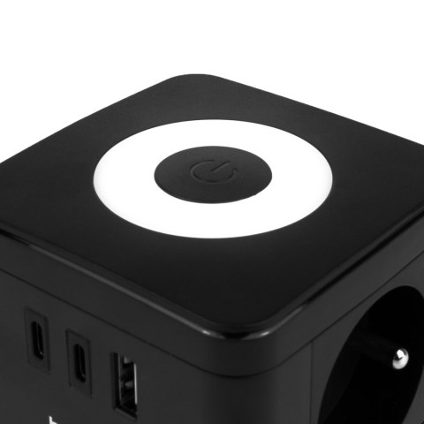 Huslog Przedłużacz kostka z LED