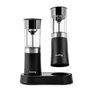 Huslog Zestaw młynków z bazą ładującą - czarny