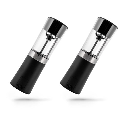 Huslog Zestaw młynków z bazą ładującą - czarny