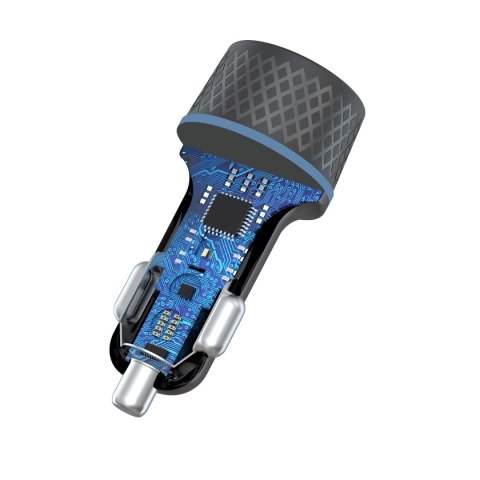 Devia ładowarka samochodowa Extreme PD QC 52,5W 1x USB-C 1x USB czarna + kabel USB-C - Lightning Devia ładowarka samochodowa Extreme PD QC 52,5W 1x USB-C 1x USB czarna + kabel USB-C - Lightning