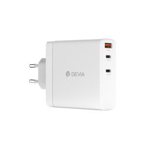 Devia ładowarka sieciowa Extreme PD GaN 140W 2x USB-C 1x USB biała do laptopa
