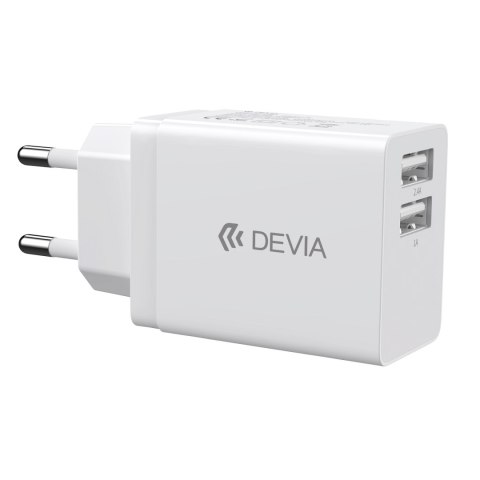 Devia ładowarka sieciowa Smart 2x USB 2,4A biała Devia ładowarka sieciowa Smart 2x USB 2,4A biała
