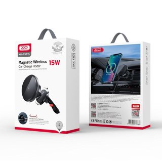 XO uchwyt samochodowy CX015 magnetyczny z ładowaniem bezprzewodowym indukcyjnym czarny 15W