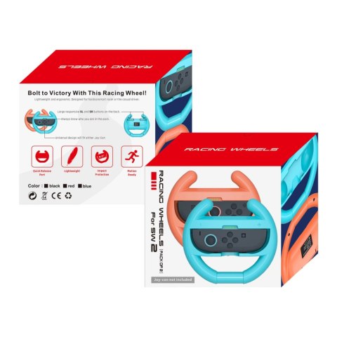 Kierownica wyścigowa do kontrolera Joy-Con Nintendo Switch 2 (opakowanie 2 szt.) - czarny