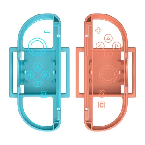 Pakiet akcesoriów rodzinnych 15 w 1 do konsoli Nintendo Switch 2 - zestaw pomarańczowy i niebieski