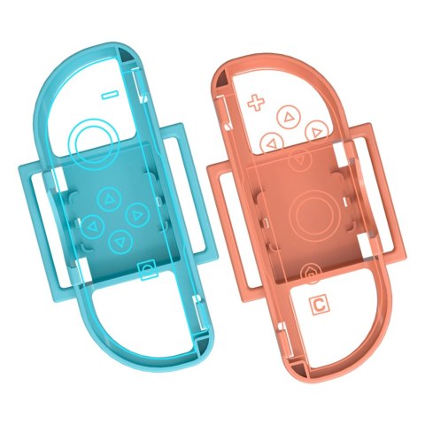 Pakiet akcesoriów rodzinnych 15 w 1 do konsoli Nintendo Switch 2 - zestaw pomarańczowy i niebieski