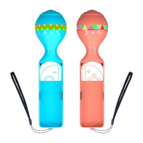 Pakiet akcesoriów rodzinnych 23 w 1 do konsoli Nintendo Switch 2 - zestaw pomarańczowy i niebieski