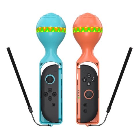 Pakiet akcesoriów rodzinnych 23 w 1 do konsoli Nintendo Switch 2 - zestaw pomarańczowy i niebieski