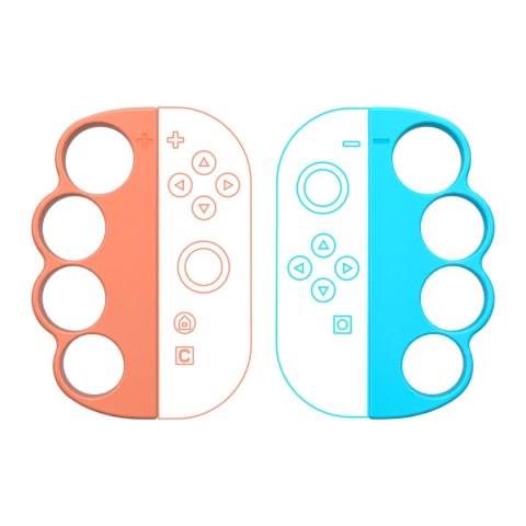 Pakiet akcesoriów rodzinnych 23 w 1 do konsoli Nintendo Switch 2 - zestaw pomarańczowy i niebieski