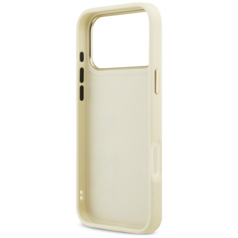 Karl Lagerfeld nakładka PU leather case with Karl script logo and metal camera buttons do iPhone 17 Pro Max brązowa