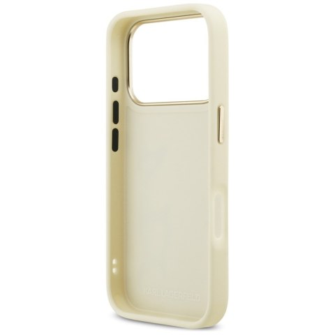 Karl Lagerfeld nakładka PU leather case with Karl script logo and metal camera buttons do iPhone 17 Pro brązowa
