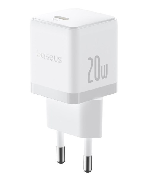 Baseus Palm Szybka Ładowarka Sieciowa 20W 1×USB-C z kablem biały