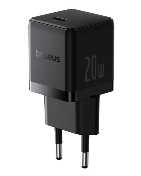 Baseus Palm Szybka Ładowarka Sieciowa 20W 1×USB-C z kablem czarny