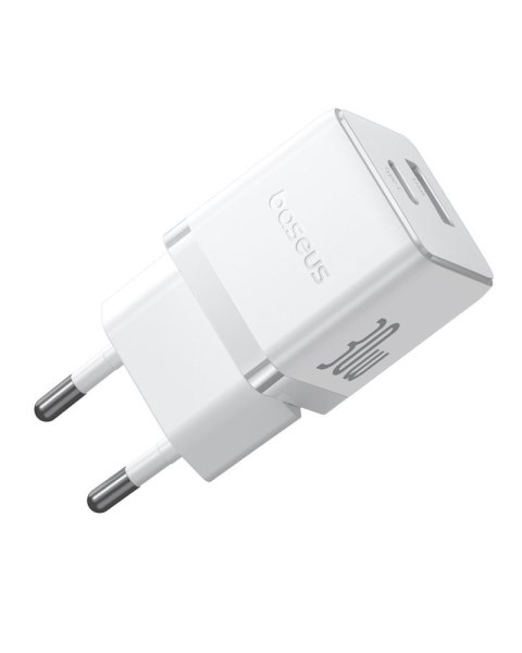 Baseus Palm Szybka Ładowarka Sieciowa 30W USB-C USB-A EU Biały