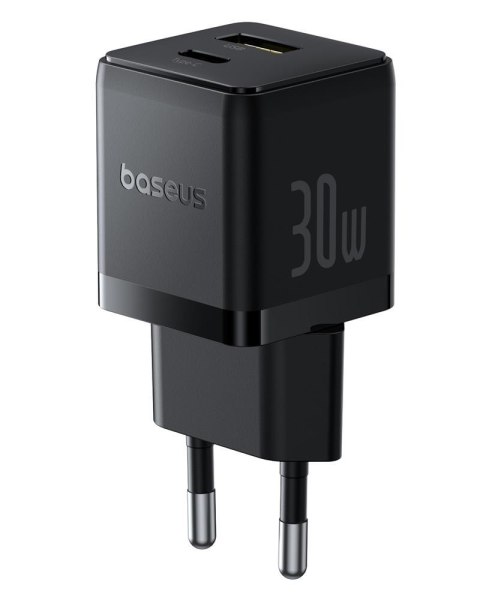 Baseus Palm Szybka Ładowarka Sieciowa 30W USB-C USB-A EU Czarny