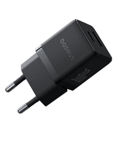 Baseus Palm Szybka Ładowarka Sieciowa 30W USB-C USB-A EU Czarny