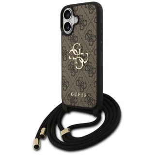 Etui Guess 4G Big Logo Cord Stap Crossbody na iPhone 17 - brązowe