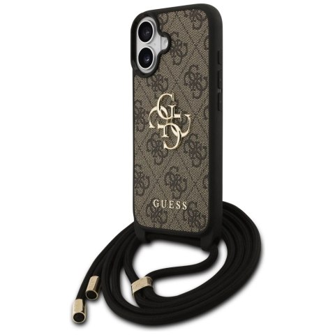 Etui Guess 4G Big Logo Cord Stap Crossbody na iPhone 17 - brązowe