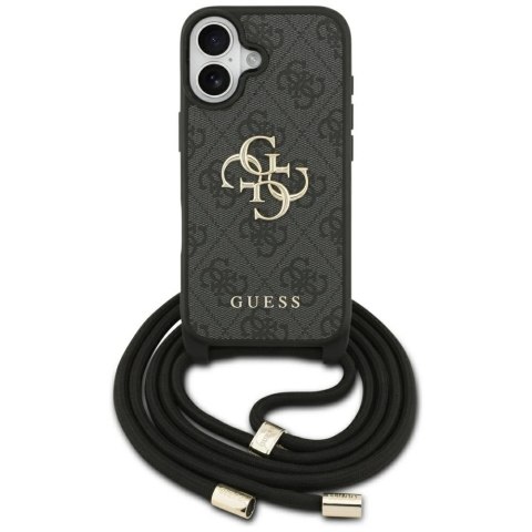 Etui Guess 4G Big Logo Cord Stap Crossbody na iPhone 17 - czarne