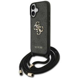 Etui Guess 4G Big Logo Cord Stap Crossbody na iPhone 17 - czarne