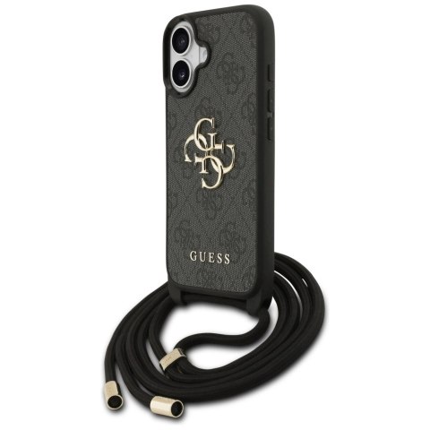 Etui Guess 4G Big Logo Cord Stap Crossbody na iPhone 17 - czarne
