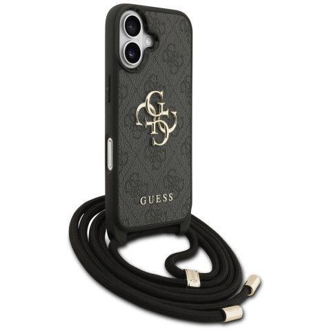 Etui Guess 4G Big Logo Cord Stap Crossbody na iPhone 17 - czarne