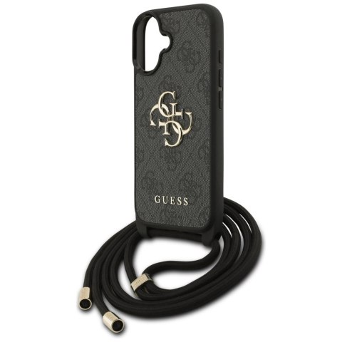 Etui Guess 4G Big Logo Cord Stap Crossbody na iPhone 17 - czarne